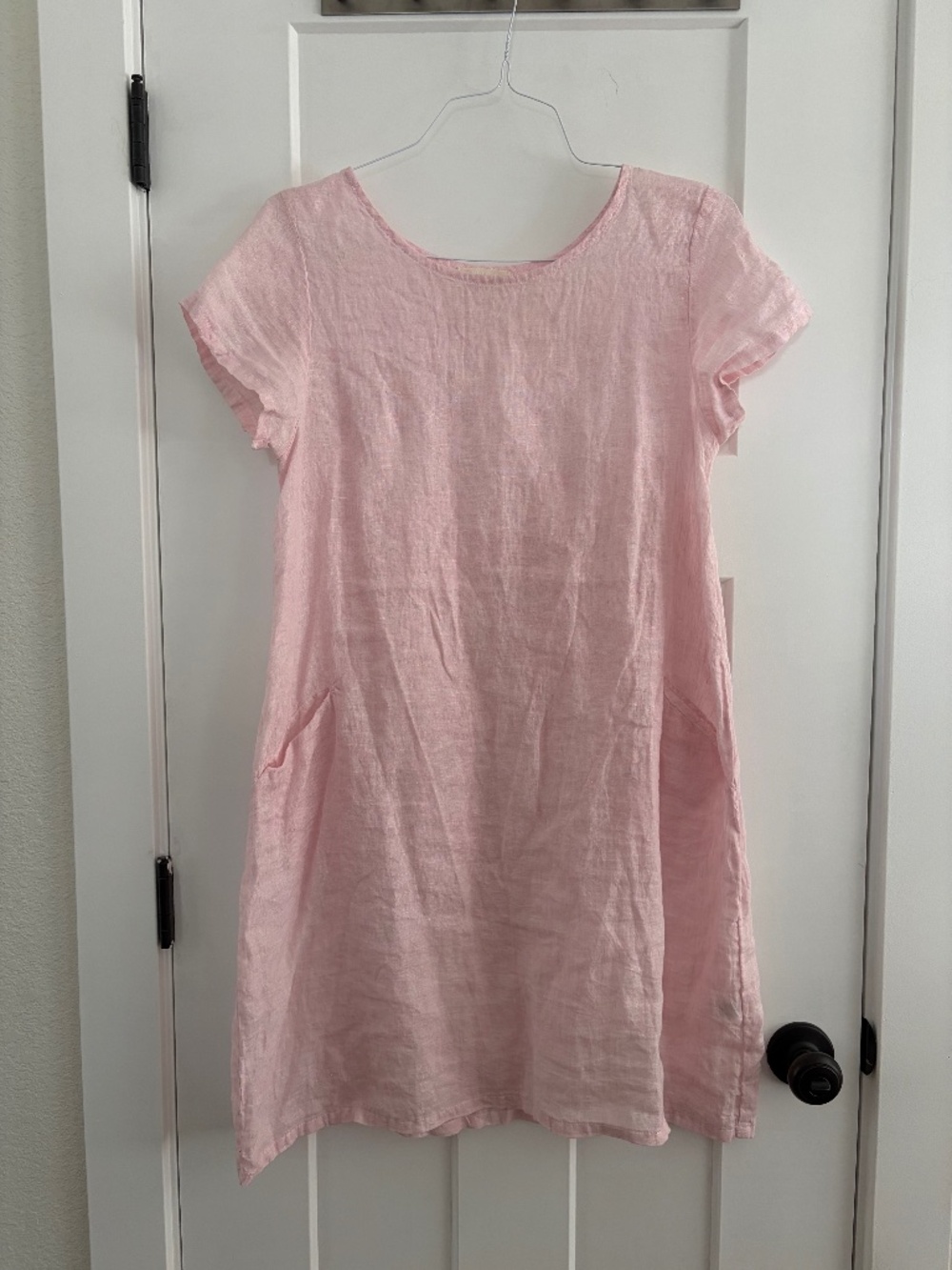 CP Shades Pink Linen Dress Size S